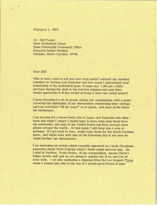 Letter from Mark H. McCormack to Bill Foster