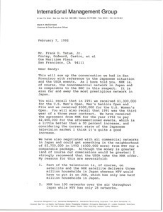 Letter from Mark H. McCormack to Frank D. Tatum