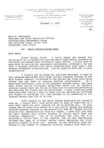 Letter from Ronald K. Fujikawa to Mark H. McCormack