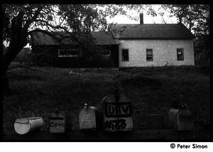 Mailboxes in front of Packer Corners commune: DRV for Total Loss Farm