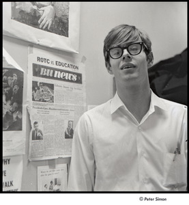 Paul Trowbridge in the BU News office