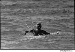 Jungle Beach: Ram Dass splashing in the ocean