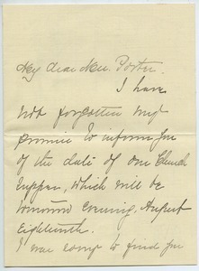 Letter from Alice G. Briggs to Florence Porter Lyman