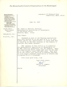 Letter from Harold S. Remmes to Elmer C. Bartels