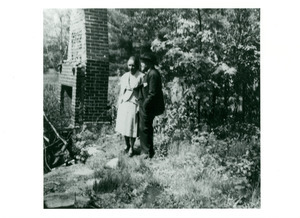 W. E. B. Du Bois and Shirley Graham Du Bois at Burghardt family home site in Great Barrington