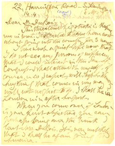 Letter from Frances Hoggan to W. E. B. Du Bois