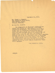 Letter from W. E. B. Du Bois to The Associated Negro Press