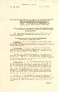 Accord between the Government of the United States and the Haitian Government signed at Port au Prince, August 7, 1933