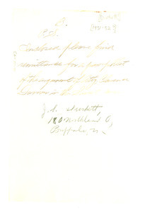 Letter from J. S. Duckett to W. E. B. Du Bois [fragment]