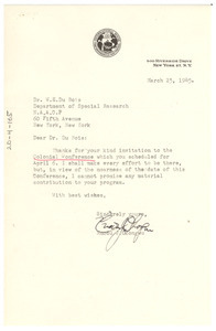 Letter from Nnodu J. Okongwu to W. E. B. Du Bois