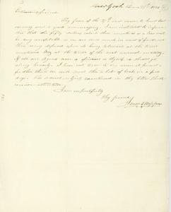 Letter from Isaac T. Hopper to Erasmus Darwin Hudson