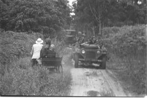The CRIP jeeps on reconnaissance; Tay Ninh.