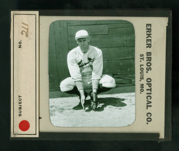 Leslie Mann Baseball Lantern Slide, No. 211