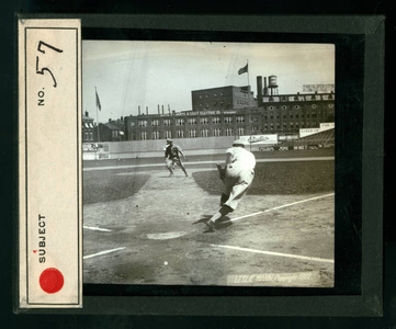 Leslie Mann Baseball Lantern Slide, No. 57