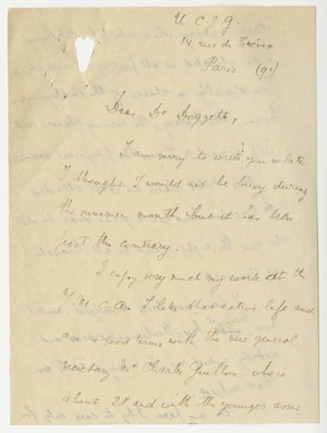 Letters from Louis Marchand to Dr. Doggett (ca. 1911)