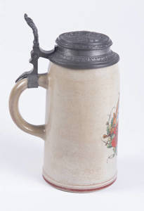 A stoneware stein with 4F sign and Turner Munich