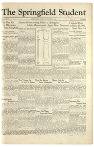 The Springfield Student (vol. 17, no. 05) November 5, 1926
