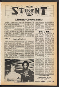 The Springfield Student (vol. 72, no. 8) Dec. 7, 1978