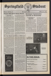 The Springfield Student (vol. 108, no. 16) Mar. 10, 1994