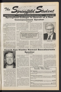 The Springfield Student (vol. 110, no. 19) Mar. 14, 1996