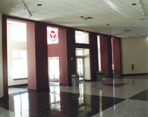 The Renovated lobby in the Fuller Arts Center at Springfield College, 2009