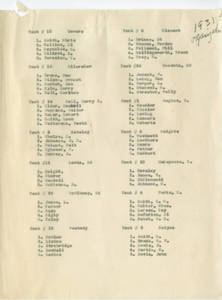 Tent List - Freshman Camp 1931