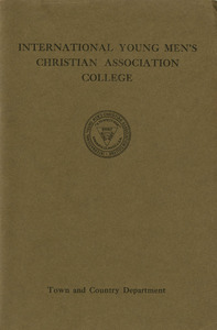 International YMCA Training School town and country course pamphlet (1930)