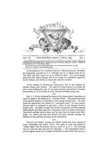 The International Association Training School Notes (vol. 3 no. 4), April, 1894