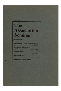 The Association Seminar (vol. 15 no. 2), November, 1906