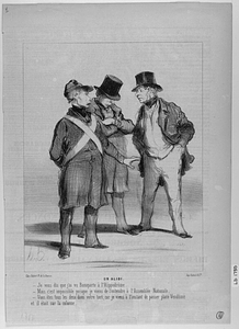 Un ALIBI. - Je vous dis que j'ai vu Bonaparte à l'Hippodrôme. - Mais c'est impossible puisque je viens de l'entendre à l'Assemblée Nationale. - Vous êtes tous les deux dans votre tort, car je viens à l'instant de passer place Vendôme et il était sur la colonne.