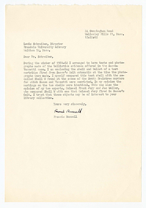 Letter from Francis Russell to Louis Schreiber, February 15, 1962