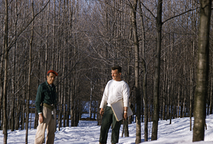 Kenwood Plantation Mt Hope Farm, Williamstown, MA. Frank Cunningham and Dick Peterson Testing sap.