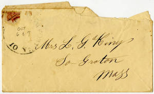 Correspondence by Leander Gage King from Camp Hamilton, Fortress Monroe, Virginia, 1861 October