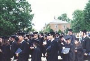 Williams College students with their diplomas, 1997
