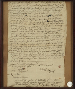 1773 Deed. Halifax, Massachusetts