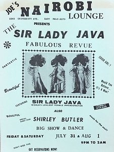 Joe's Nairobi Lounge Presents Sir Lady Java