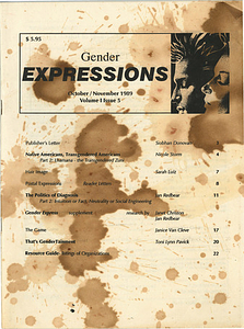 Gender Expressions Volume 1 Issue 5 (October/November 1989)