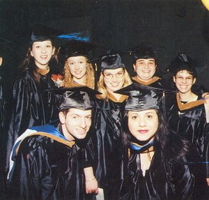 Graduates at the 2000 Suffolk University commencement