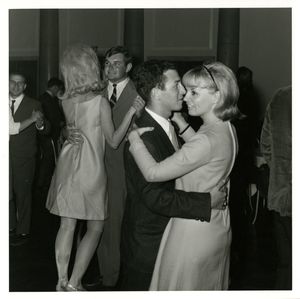 Two couples dancing at a Suffolk University dance, circa 1960s