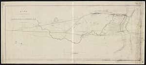 Plan of proposed extension of the Manchester and Lawrence railroad / J. A. Weston, C.E.