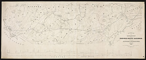 Plan of the location of the Norfolk County railroad between Blackstone and Dedham, January 1849 / Joseph N. Cunningham, engineer George A. Davis, developer.