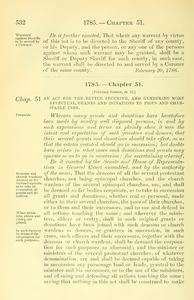 1785 Chap. 0051 An Act For The Better Securing, And Rendering More Effectual, Grants And Donations To Pious And Charitable Uses.