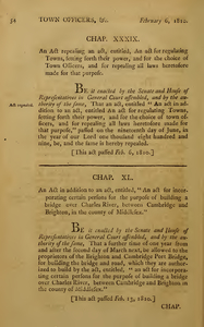 1809 Chap. 0041. An Act In Addition To An Act, Entitled, "An Act For Incorporating Certain Persons For The Purpose Of Building A Bridge Over Charles River, Between Cambridge And Brighton, In The County Of Middlesex."