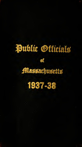 Public officials of Massachusetts (1937-1938)