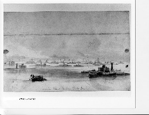 Union Fleet Below Fort Darling