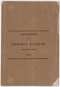 Amherst Academy catalog, 1839/1840