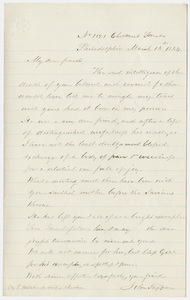John Tappan letter to the family of Edward Hitchcock, 1864 March 10
