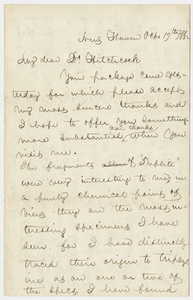 George Jarvis Brush letter to Edward Hitchcock, 1862 October 17