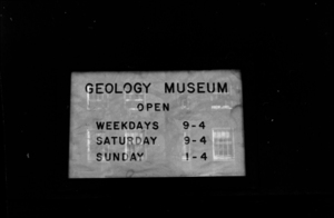 Photographs of the Pratt Museum of Natural History and students examining objects, 1974 February 13