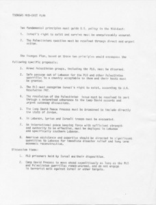 Tsongas Mid-East Plan